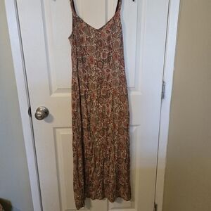 Old Navy Paisley Maxi Dress - Brown and Cream